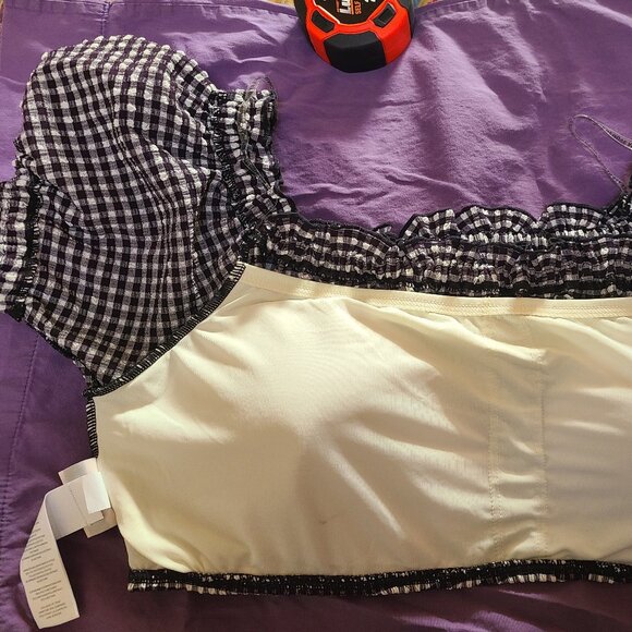 Kate Spade XL crop top in gingham check -- NWT - Picture 6 of 9
